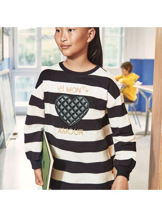 Mayoral Other - Size 2 Toddler Girls Mayoral Black and White Casual Dress with Striking Stripes
